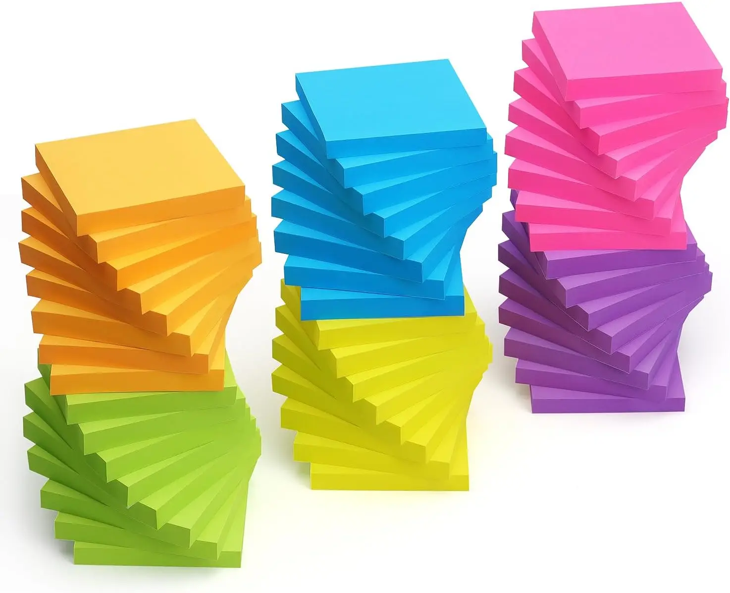 Bright 3x3 Inch Self-Stick Notes, 48 Pads with 90 Sheets Each, Total 4320 Sheets for Office and School
Bright 3x3 Inch Self-Stick Notes, 48 Pads with 90 Sheets Each, Total 4320 Sheets for Office and School