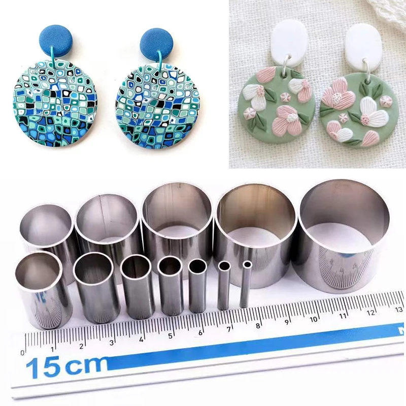 12pcs Set Stainless Steel Round Polymer Clay Cutting Tools Potery Ceramic Earing DIY Cutting Tools
12pcs Set Stainless Steel Round Polymer Clay Cutting Tools Potery Ceramic Earing DIY Cutting Tools