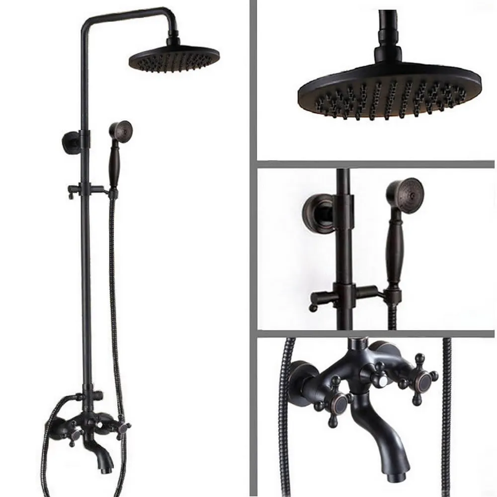 Black Oil Rubbed Brass Bathroom Rain Shower Faucet Set Tub Mixer Tap Wall Mounted ars454
Black Oil Rubbed Brass Bathroom Rain Shower Faucet Set Tub Mixer Tap Wall Mounted ars454