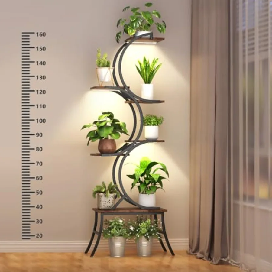 Indoor Plant Stand with Grow Lights 63 Inch Large Tall Planting Pots 6-Tier Metal Corner Flower Shelf Small Plant Rack Home Dec
Indoor Plant Stand with Grow Lights 63 Inch Large Tall Planting Pots 6-Tier Metal Corner Flower Shelf Small Plant Rack Home Dec