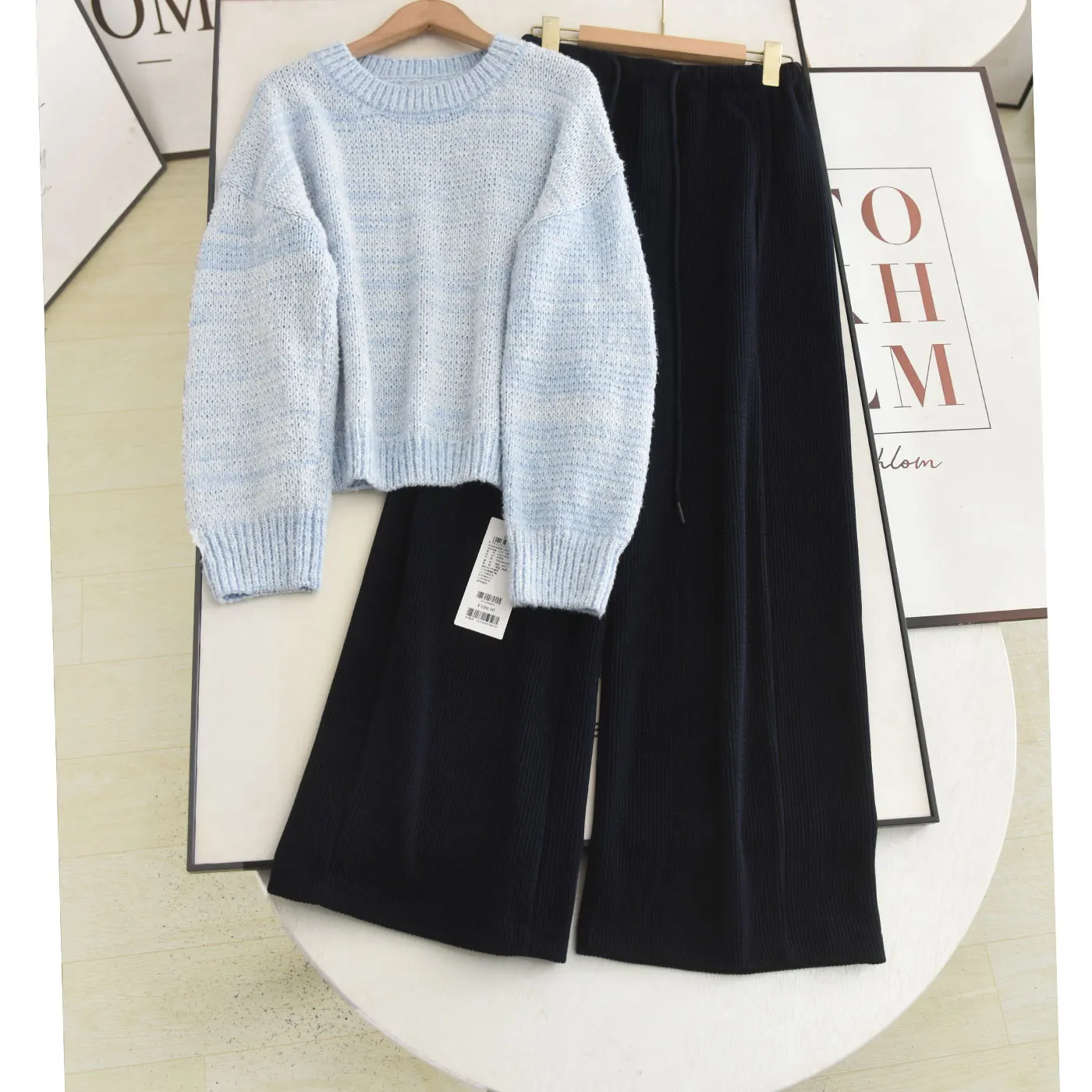 Laid-ba Sle Knitted Sweater And Dstring High Waist Wide Leg Pants Two Piece Set Casual Comfortable Autumn Faion for ...
Laid-ba Sle Knitted Sweater And Dstring High Waist Wide Leg Pants Two Piece Set Casual Comfortable Autumn Faion for ...