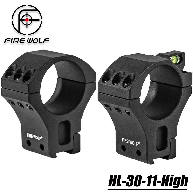 FIRE WOLF 2PCS 25.4/30mm Scope Rings with Built-in Bubble Level High Profile 11mm Dovetail Rail Mount
FIRE WOLF 2PCS 25.4/30mm Scope Rings with Built-in Bubble Level High Profile 11mm Dovetail Rail Mount