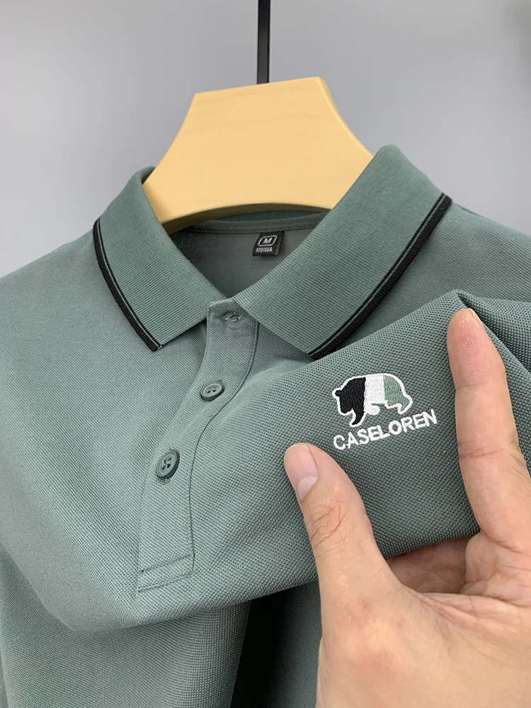 High-end Korean Version Tops T-shirt Men Casual brand New Lapel Bear Embroidery T-shirt Short Sleeve New Summer Polo Shirt
High-end Korean Version Tops T-shirt Men Casual brand New Lapel Bear Embroidery T-shirt Short Sleeve New Summer Polo Shirt