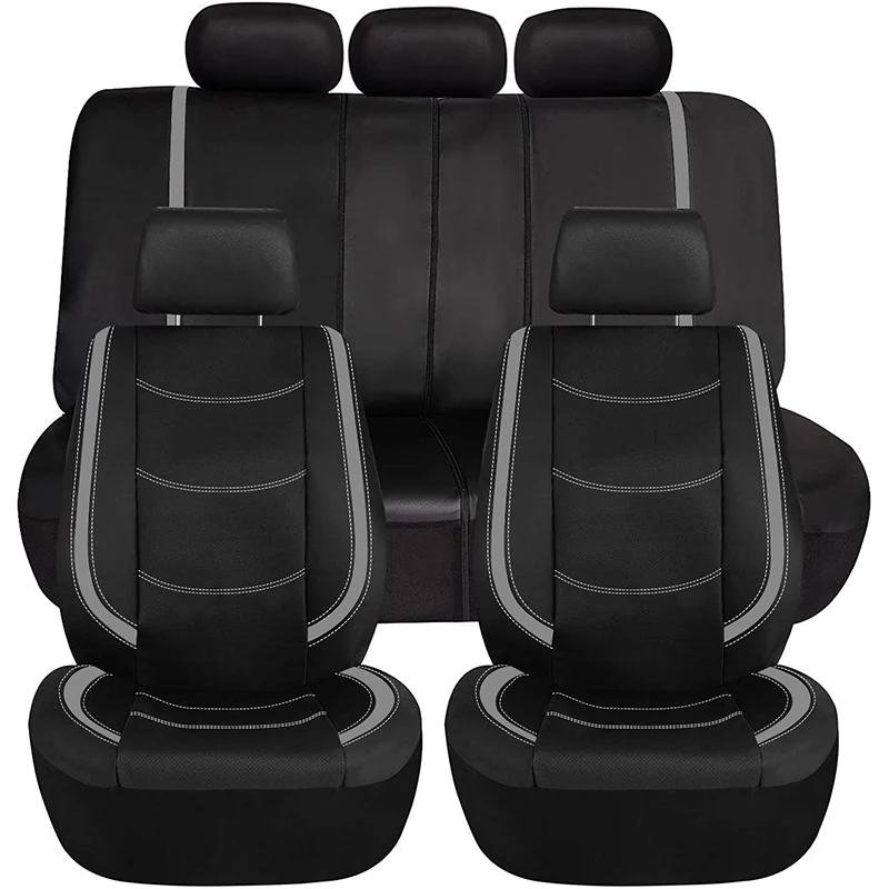 Black Polyester Breathable Waterproof Universal Car Accessories Interior Decoration Full Five Seats Covers
Black Polyester Breathable Waterproof Universal Car Accessories Interior Decoration Full Five Seats Covers