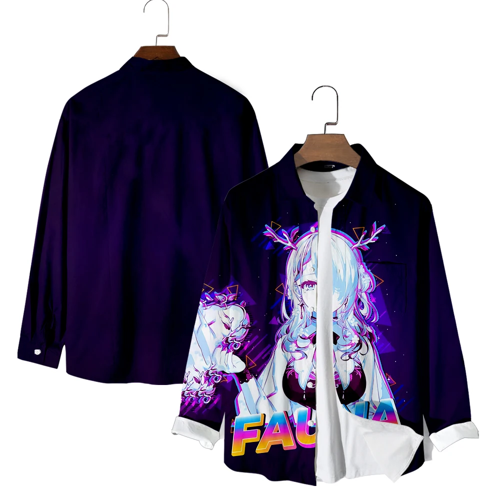 Ceres Fauna Anime Long Sleeve Shirts V-Neck Turn-down Collar Button Shirt Casual Style Tops
Ceres Fauna Anime Long Sleeve Shirts V-Neck Turn-down Collar Button Shirt Casual Style Tops