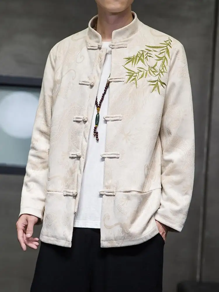 New Chinese style men's clothing Chinese style embroidered jacket men's jacket, Tang suit, Hanfu, men's button up top
New Chinese style men's clothing Chinese style embroidered jacket men's jacket, Tang suit, Hanfu, men's button up top