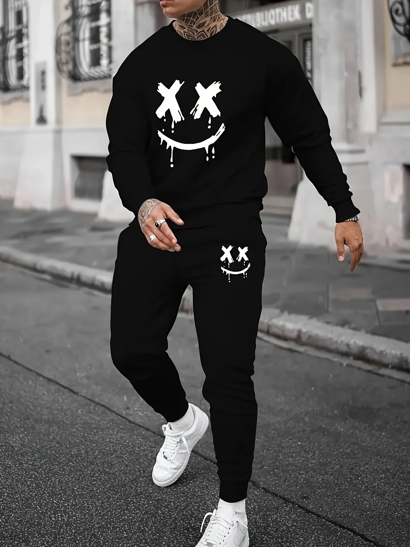 Men's casual letter print hooded sweatshirt two-piece set sweatshirt and jogging pants sportswear and running pants set
Men's casual letter print hooded sweatshirt two-piece set sweatshirt and jogging pants sportswear and running pants set