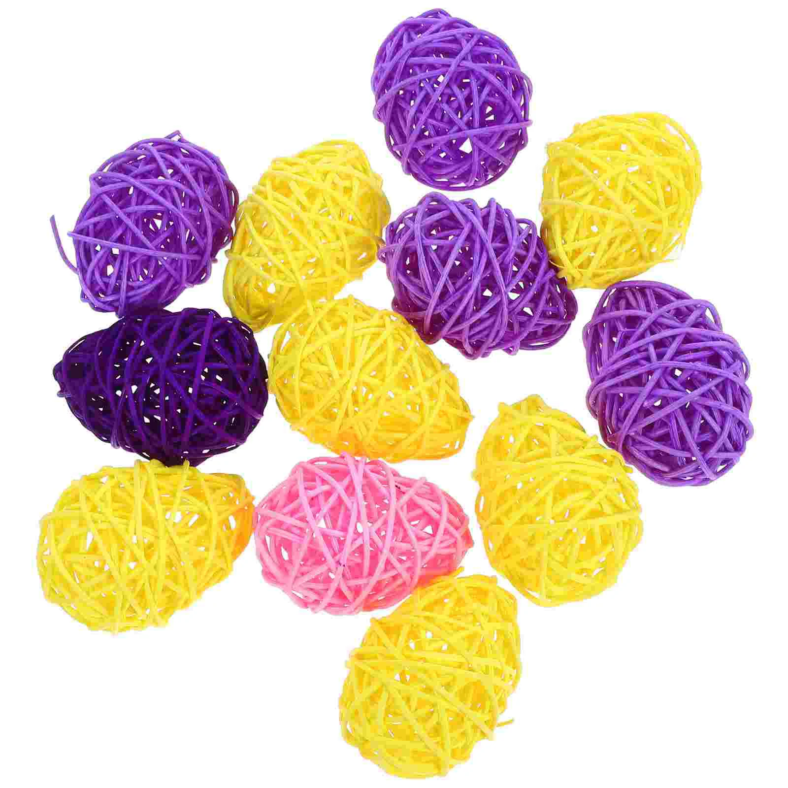 12 Pcs Filler Easter Eggs Toddler Shaped Wicker Balls Rattan Colored Party Decoration
12 Pcs Filler Easter Eggs Toddler Shaped Wicker Balls Rattan Colored Party Decoration
