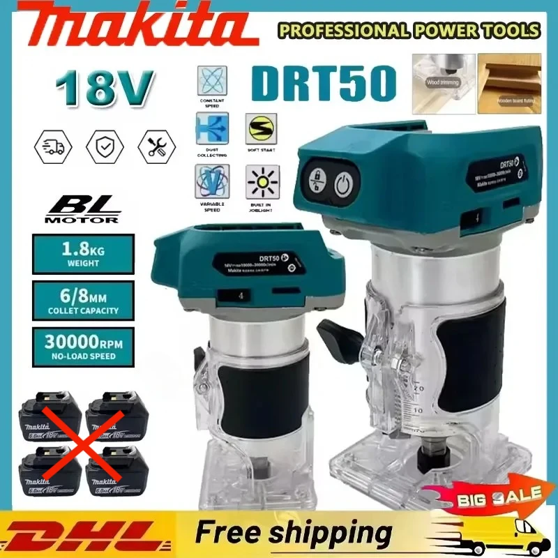 Аккумуляторный бесщеточный фрезер Makita 18В DRT50 для обработки дерева и гравировки
Аккумуляторный бесщеточный фрезер Makita 18В DRT50 для обработки дерева и гравировки