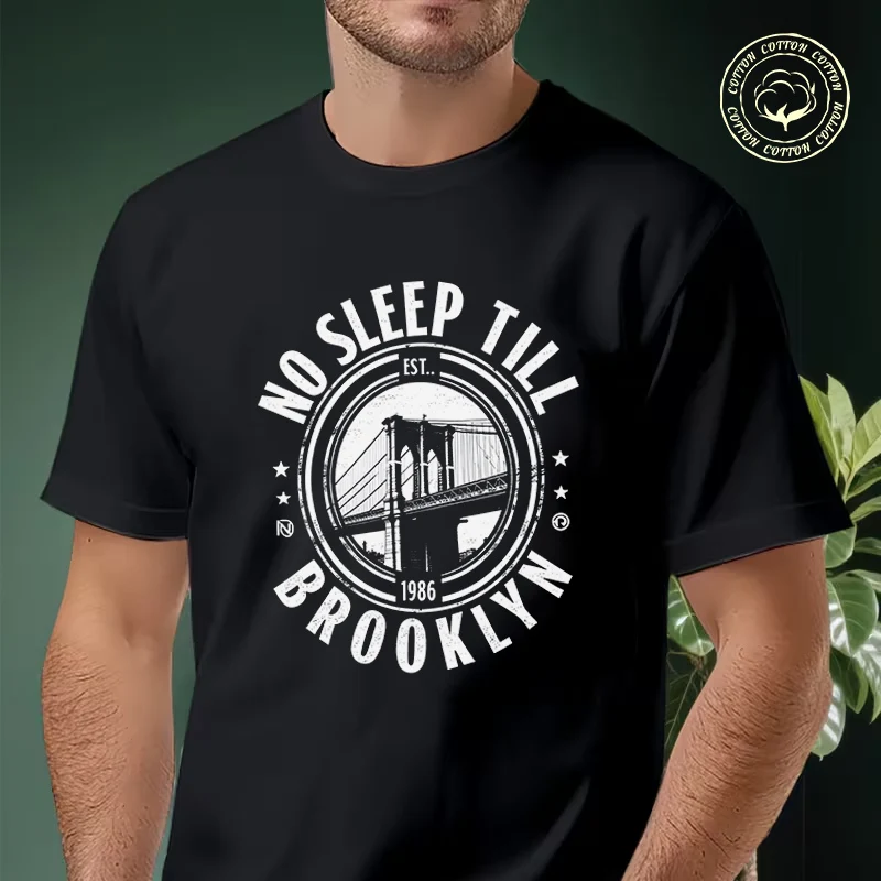 Men T-shirt High Quality Funny Cotton No Sleep Till Brooklyn Print Motorcycle Casual Cool Loose O-neck Male For Tees
Men T-shirt High Quality Funny Cotton No Sleep Till Brooklyn Print Motorcycle Casual Cool Loose O-neck Male For Tees