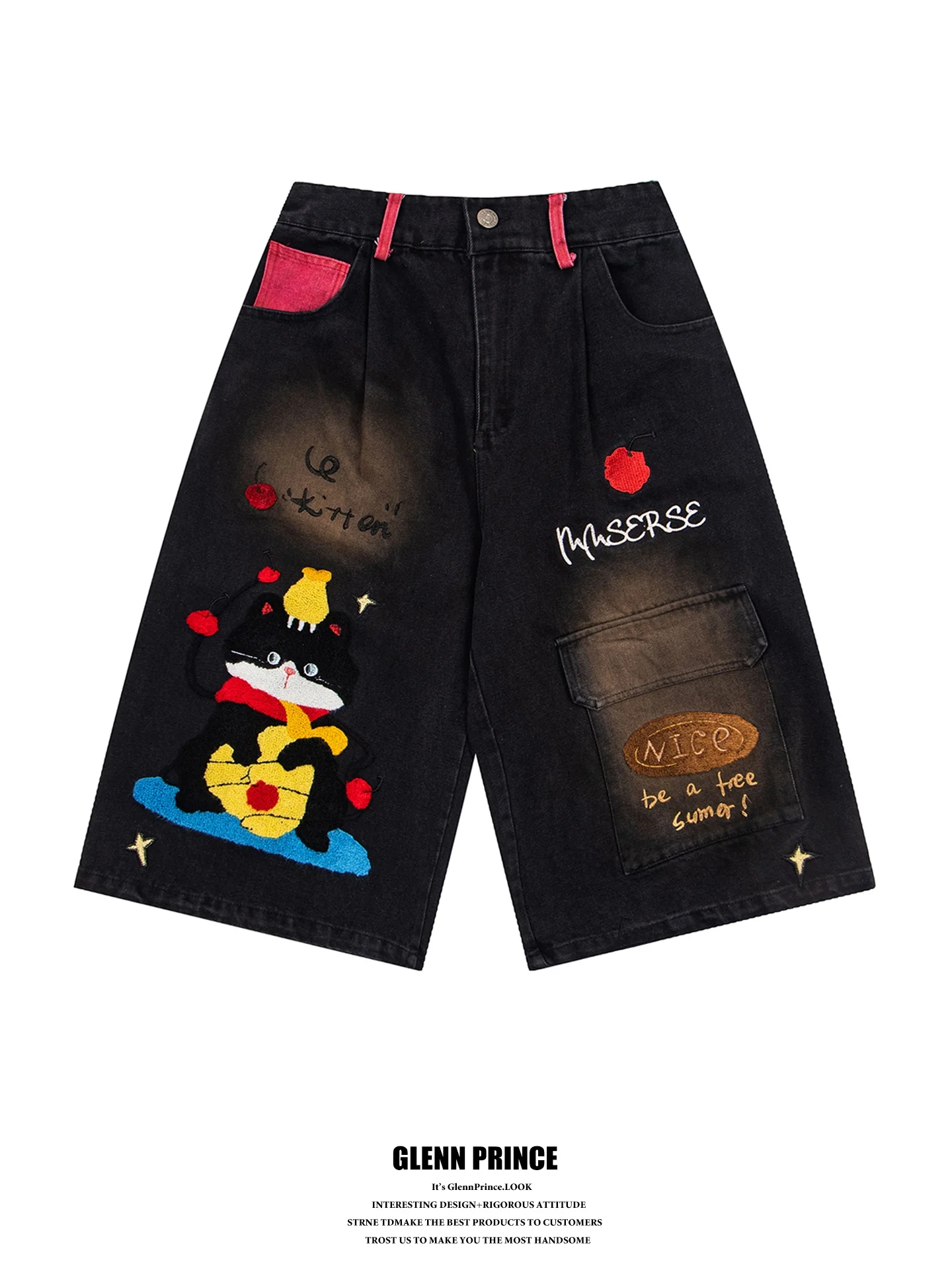 American Retro Embroidery Jeans Men's Summer Loose Slimming Casual Seven-Foot Pants Cotton Denim Youth Fashion
American Retro Embroidery Jeans Men's Summer Loose Slimming Casual Seven-Foot Pants Cotton Denim Youth Fashion