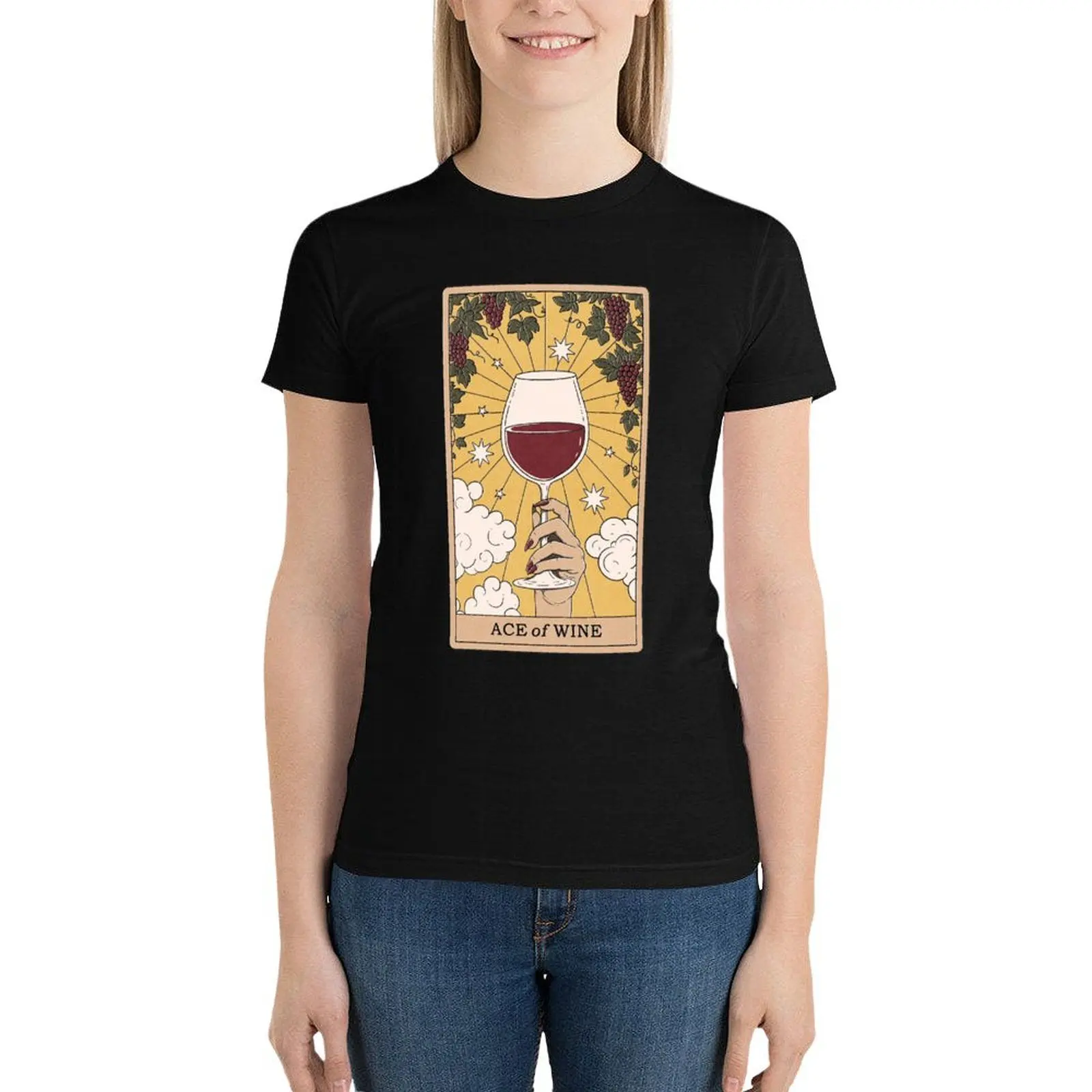 Ace of Wine T-Shirt aesthetic clothes Short sleeve tee Blouse rock and roll t shirts for Women
Ace of Wine T-Shirt aesthetic clothes Short sleeve tee Blouse rock and roll t shirts for Women