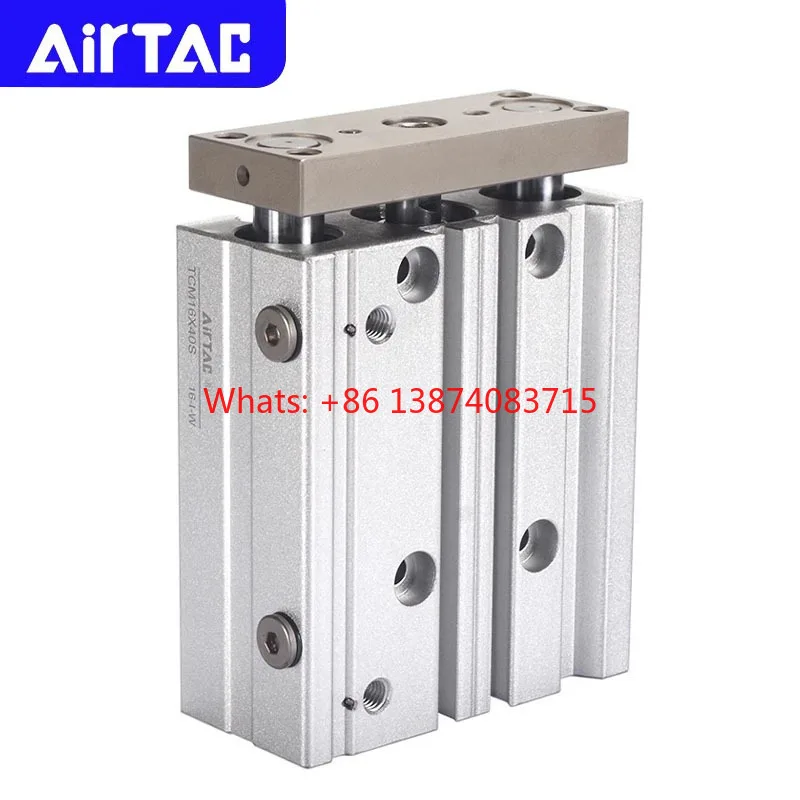 AIRTAC TCM12/16/20/25/32/40/50/63/80 Three Axes Three Rods Guided Air Cylinder 10-200mm Stroke With Magnet Pneumatic Cylinders
AIRTAC TCM12/16/20/25/32/40/50/63/80 Three Axes Three Rods Guided Air Cylinder 10-200mm Stroke With Magnet Pneumatic Cylinders