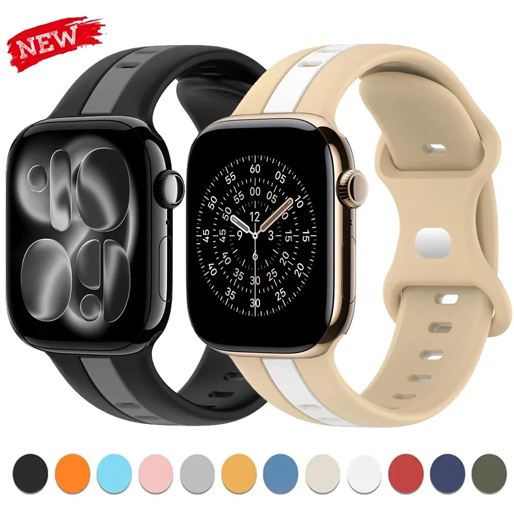 Силиконовый ремешок для Apple Watch Ultra/3 49 мм 9 8 7 45 мм 41 мм 11 10 46/42 мм Сменный браслет iWatch 6 5 4 SE 44 мм 40 мм Correa
Силиконовый ремешок для Apple Watch Ultra/3 49 мм 9 8 7 45 мм 41 мм 11 10 46/42 мм Сменный браслет iWatch 6 5 4 SE 44 мм 40 мм Correa