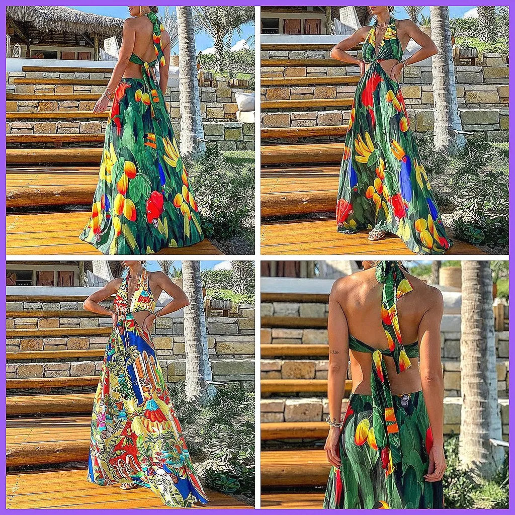 Sexy Hollow Lace-up Long Dress for Women, Bohemian Printed Party & Holiday Maxi Dress
Sexy Hollow Lace-up Long Dress for Women, Bohemian Printed Party & Holiday Maxi Dress