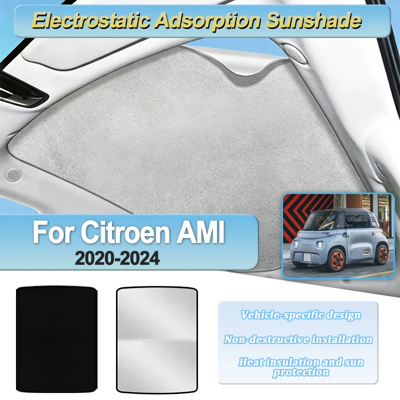 Sunroof For Citroen AMI 2020 2021 2022 2023 2024 Car Roof Sunshade Electrostatic Adsorption Shade Skylight Parts Sun Protector
Sunroof For Citroen AMI 2020 2021 2022 2023 2024 Car Roof Sunshade Electrostatic Adsorption Shade Skylight Parts Sun Protector