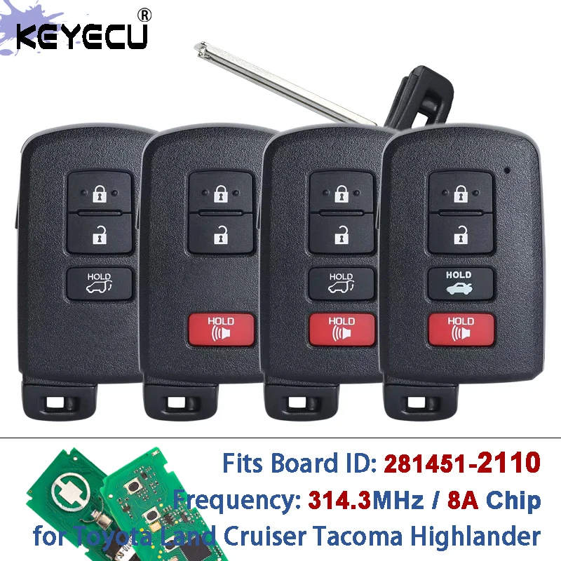 Плата KEYECU: 281451-2110 314,3 МГц HYQ14FBA, дистанционный брелок для смарт-карты для Toyota Land Cruiser Tacoma Highlander Kluger Prius C
Плата KEYECU: 281451-2110 314,3 МГц HYQ14FBA, дистанционный брелок для смарт-карты для Toyota Land Cruiser Tacoma Highlander Kluger Prius C