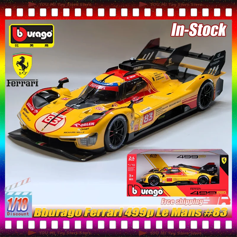 Bburago Ferrari 499p #83 #51 #50 #24 Le Mans Racing 1:18 Alloy Simulation Alloy Diecasting Models For Collection Home Decoration
Bburago Ferrari 499p #83 #51 #50 #24 Le Mans Racing 1:18 Alloy Simulation Alloy Diecasting Models For Collection Home Decoration
