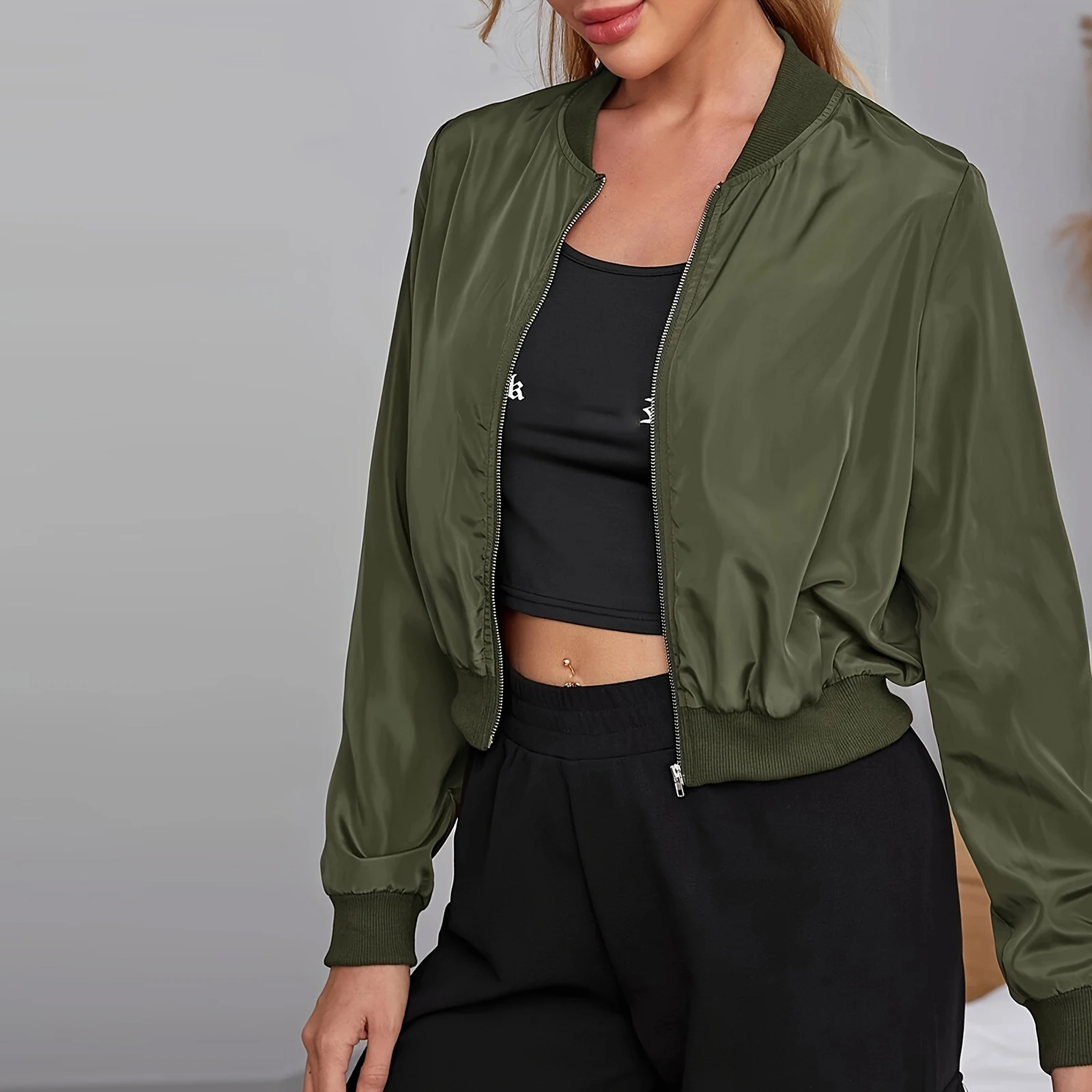Fall Jackets Women Clothing Solid Color Strand Collar Zipper Up Lightweight Coat Crop Tops y2k Outerwear chaquetas de mujer
Fall Jackets Women Clothing Solid Color Strand Collar Zipper Up Lightweight Coat Crop Tops y2k Outerwear chaquetas de mujer