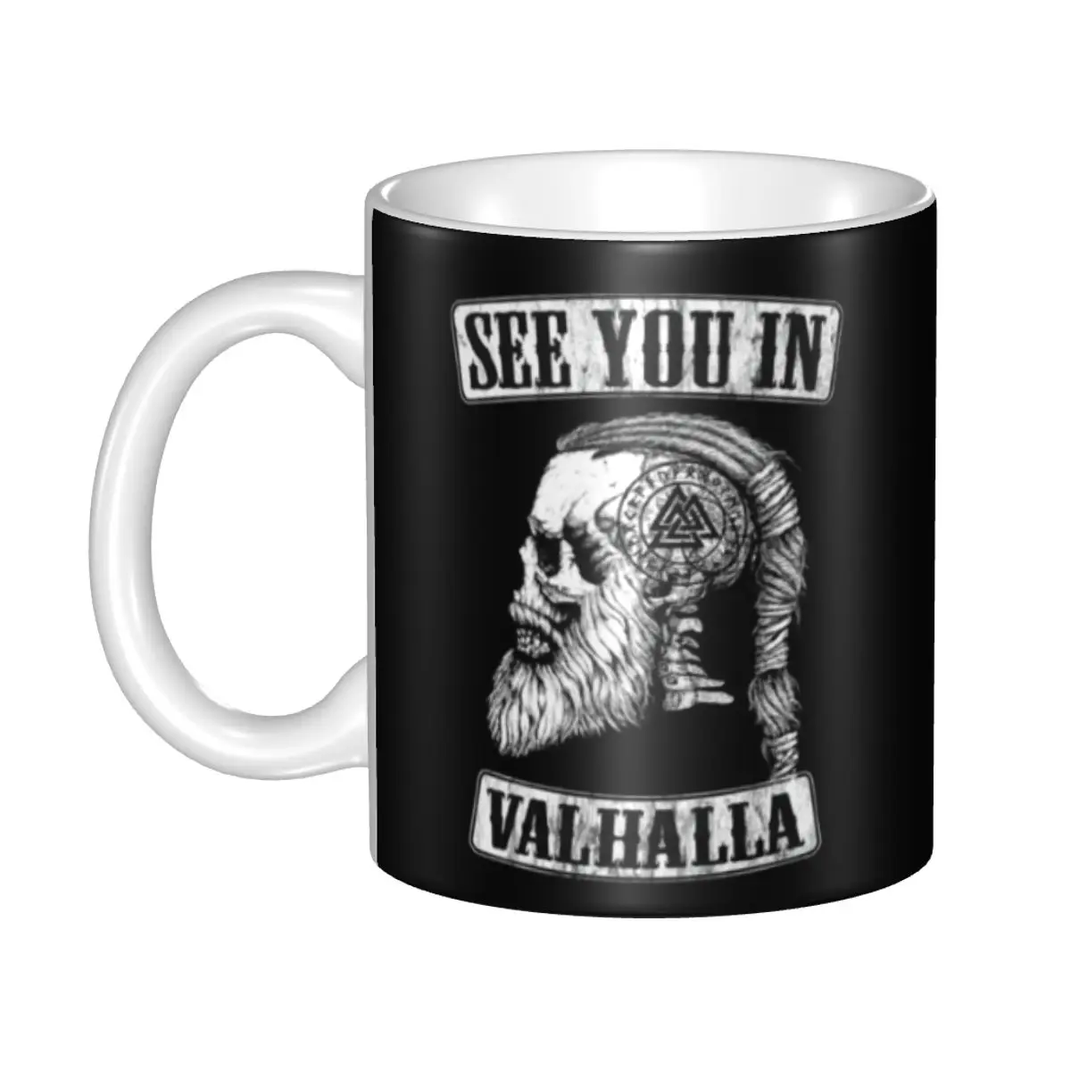 See You In Valhalla Skull Viking Coffee Mug DIY Customized Norse Odin Ragnar Warrior Ceramic Mug Cup Creative Present
See You In Valhalla Skull Viking Coffee Mug DIY Customized Norse Odin Ragnar Warrior Ceramic Mug Cup Creative Present