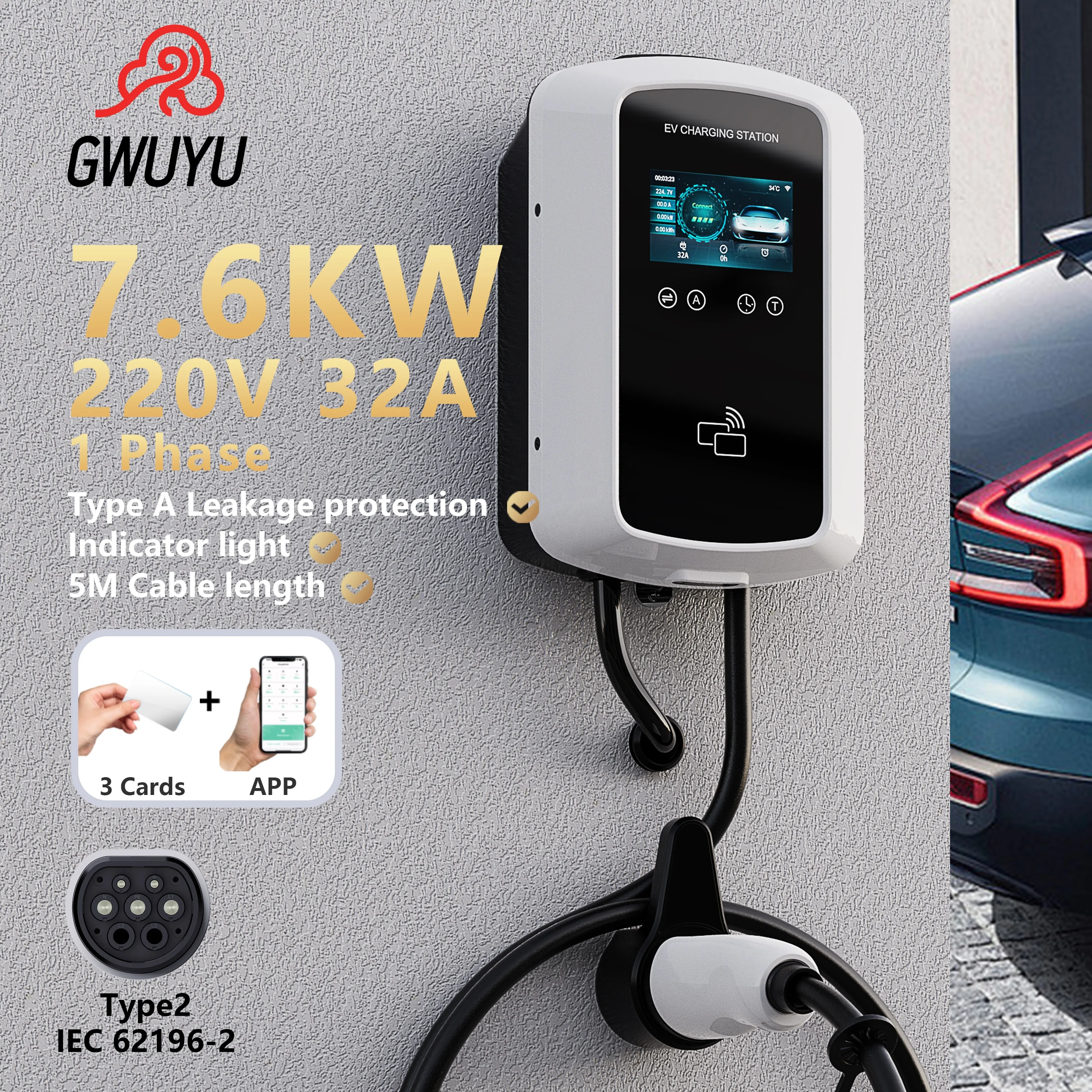 Current-leakage Over-heat Protection New Energy 22KW AC With RFID Card Top Quality Fast Electric Car EV Charger Charging Station
Current-leakage Over-heat Protection New Energy 22KW AC With RFID Card Top Quality Fast Electric Car EV Charger Charging Station