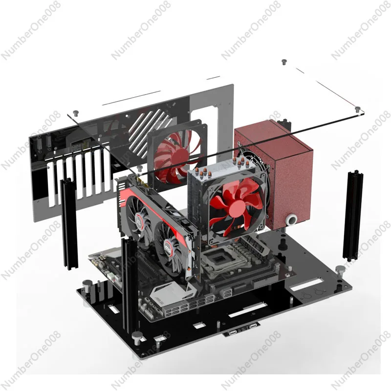 Stackable DIY Acrylic Computer Case - Dual-Layer Transparent Design with Open Rack for Studio & Net Cafes
Stackable DIY Acrylic Computer Case - Dual-Layer Transparent Design with Open Rack for Studio & Net Cafes