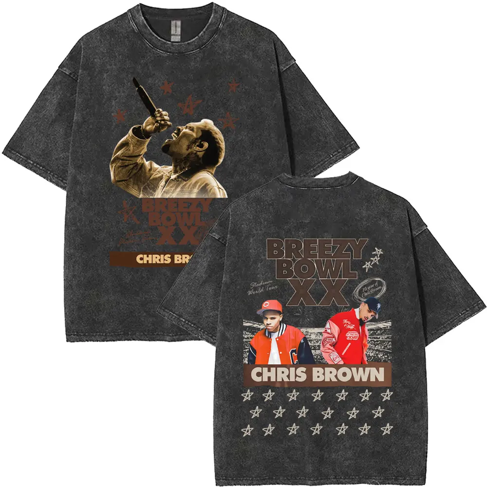 Hot Sale New Chris Brown Breezy Bowl XX Tour 2025 Washed T Shirts Men Hip Hop Rap Oversized T-shirts Fashion Vintage Tee Shirt
Hot Sale New Chris Brown Breezy Bowl XX Tour 2025 Washed T Shirts Men Hip Hop Rap Oversized T-shirts Fashion Vintage Tee Shirt