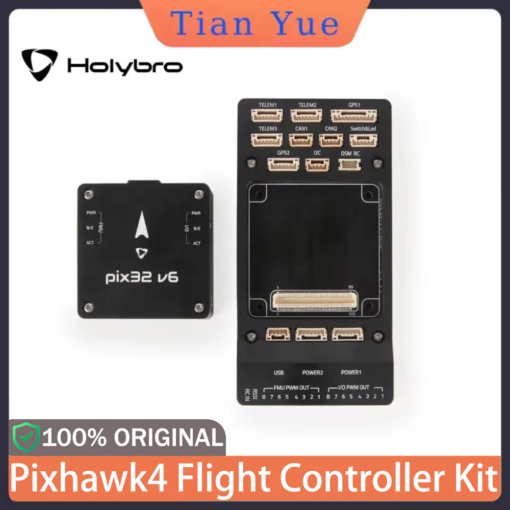Комплект полетного контроллера Pix32 v6/Pixhawk4, модуль питания STM32H743, GPS M10, для самолетов и дронов PX4/ArduPilot, запчасти для радиоуправляемых моделей DIY
Комплект полетного контроллера Pix32 v6/Pixhawk4, модуль питания STM32H743, GPS M10, для самолетов и дронов PX4/ArduPilot, запчасти для радиоуправляемых моделей DIY