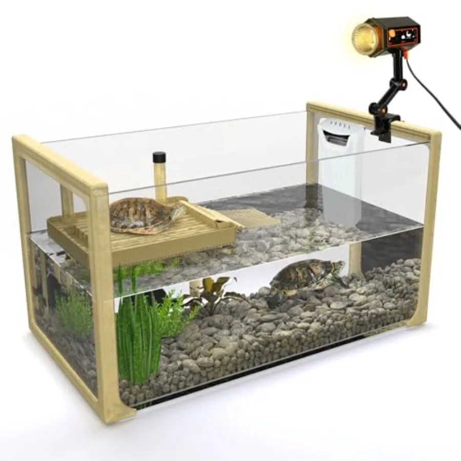 Turtle Aquarium Kit - Aquatic Turtle Tank with Filter and Light + Turtle Basking Platform Perfect Turtle Starter Kit for Small
Turtle Aquarium Kit - Aquatic Turtle Tank with Filter and Light + Turtle Basking Platform Perfect Turtle Starter Kit for Small