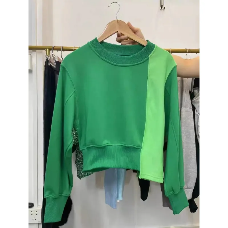 Fashion Hoodie, Contrasting Color Patchwork Loose and Thick Versatile Short Top, New for Women's 2024 Spring/summer
Fashion Hoodie, Contrasting Color Patchwork Loose and Thick Versatile Short Top, New for Women's 2024 Spring/summer