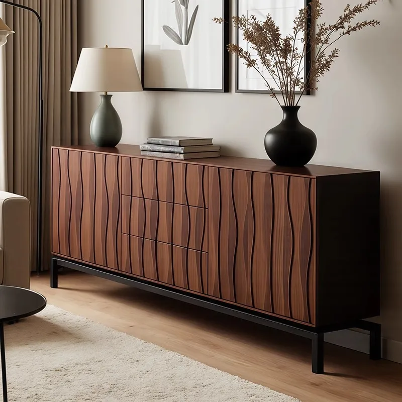 Medieval solid wood high-end living room dining side locker against the wall kitchen locker
Medieval solid wood high-end living room dining side locker against the wall kitchen locker