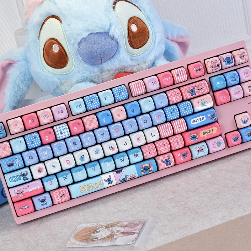 Колпачки для клавиш Lilo & Stitch с индивидуальным дизайном Стича, PBT, профиль MOA, пятисторонняя сублимационная печать, для раскладки ANSI ISO, для клавиатуры X-626
Колпачки для клавиш Lilo & Stitch с индивидуальным дизайном Стича, PBT, профиль MOA, пятисторонняя сублимационная печать, для раскладки ANSI ISO, для клавиатуры X-626