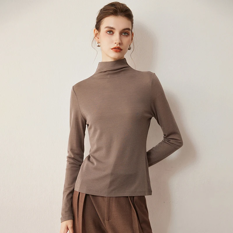 100% pure wool screen, mid high neck wool sweater, women's base sweater, warm solid color, inner layer, pile neck knitted sweate
100% pure wool screen, mid high neck wool sweater, women's base sweater, warm solid color, inner layer, pile neck knitted sweate