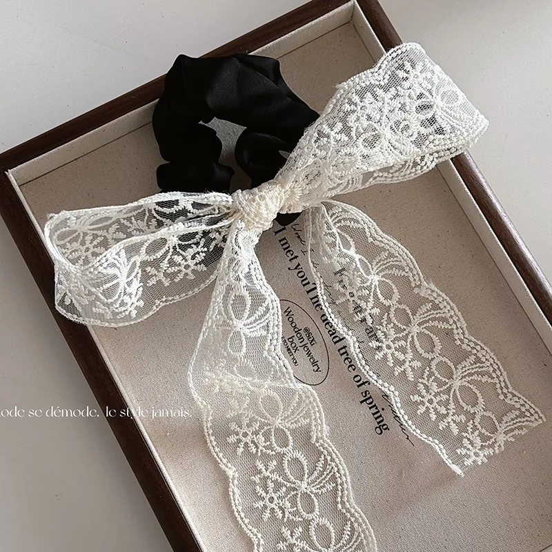 New Lace Bow Scrunchies Sweet Cute Flower Ribbon Hair Tie Solid Color Elastic Hair Band Rubber Bands Hair Accessories for Women
New Lace Bow Scrunchies Sweet Cute Flower Ribbon Hair Tie Solid Color Elastic Hair Band Rubber Bands Hair Accessories for Women