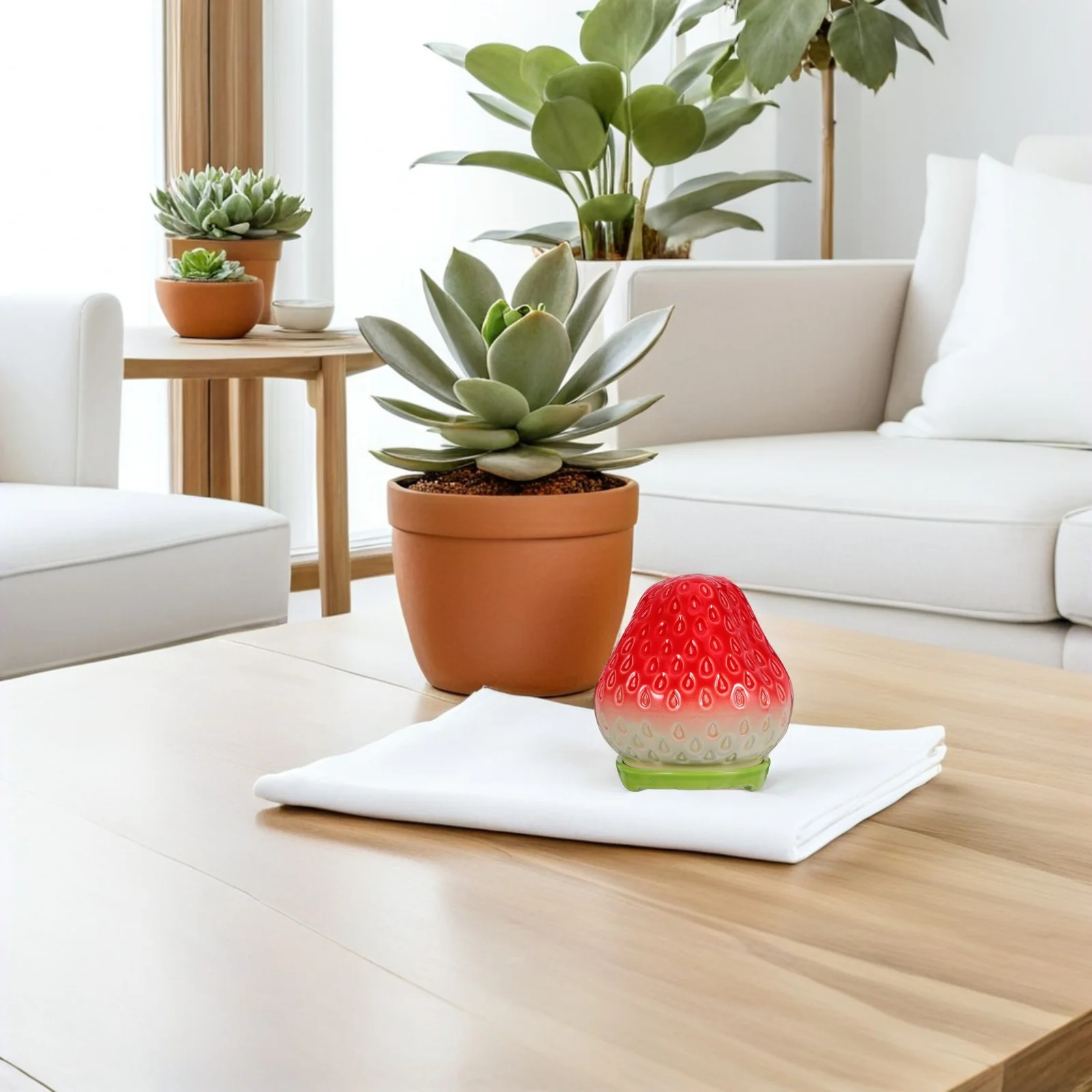 Ceramic Strawberry Shaped Airtight Tea Canister Porcelain Kitchen Storage Jar Candy Food Container Decorative Jar 
Ceramic Strawberry Shaped Airtight Tea Canister Porcelain Kitchen Storage Jar Candy Food Container Decorative Jar