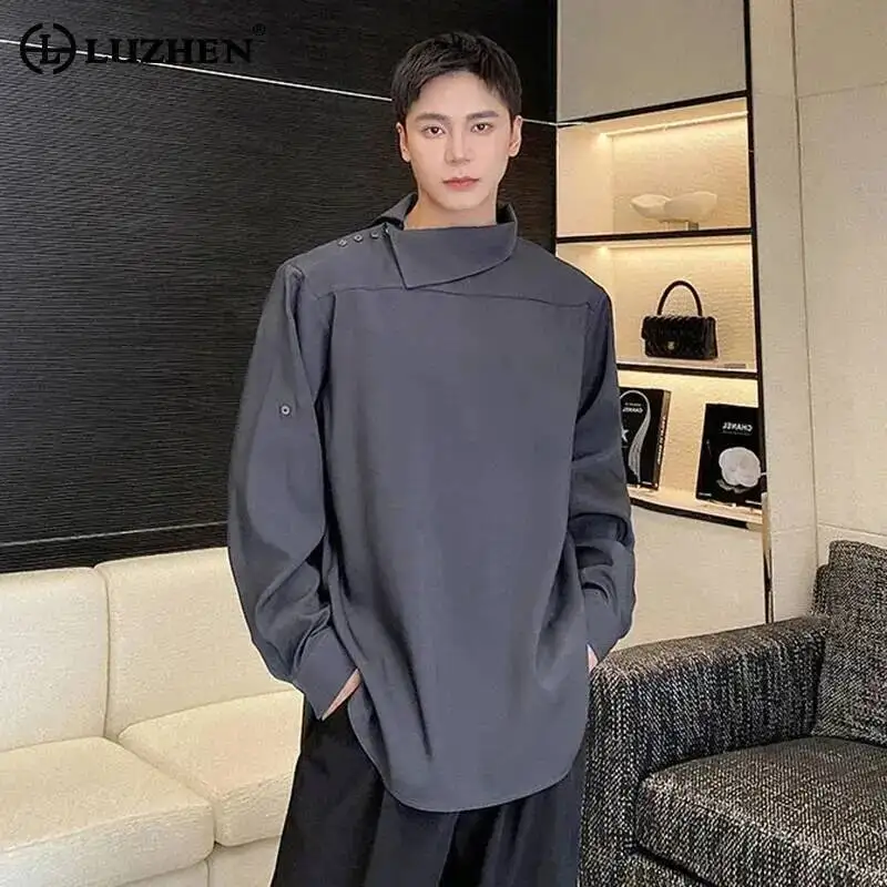 LUZHEN Sleeve Original Handsome Personalized Neck Long Solid Color T Shirts Men's 2025 Autumn Elegant Fashion Sweatshirt JY7391
LUZHEN Sleeve Original Handsome Personalized Neck Long Solid Color T Shirts Men's 2025 Autumn Elegant Fashion Sweatshirt JY7391