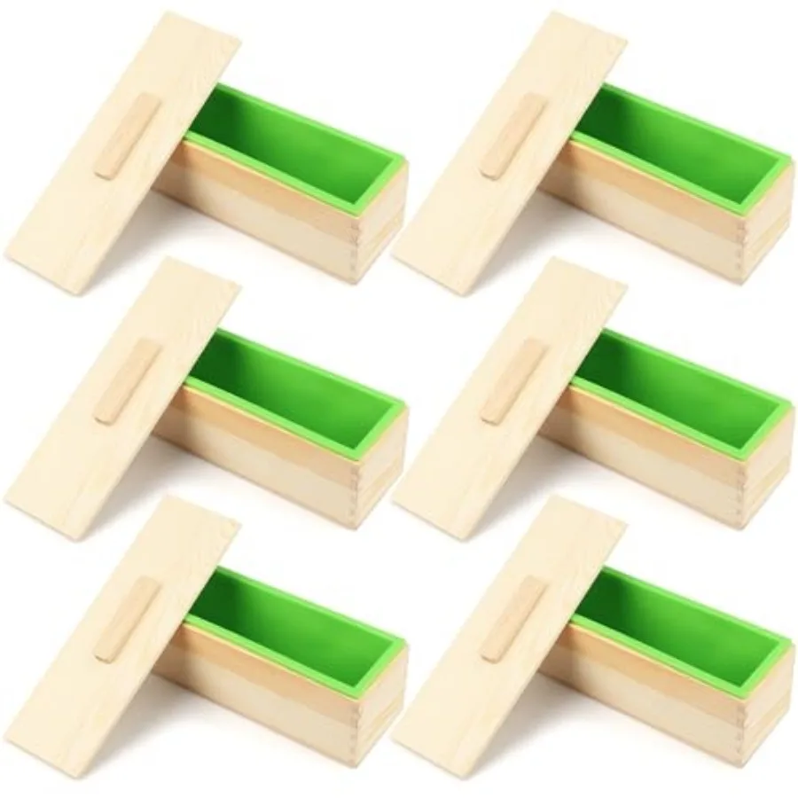 6 Pack 42 oz Soap Loaf Moldes, Soap Moldes for Soap Making with Wooden Boxes, Soap Bar Moldes Can Be Used for Homemade Soap Pro
6 Pack 42 oz Soap Loaf Moldes, Soap Moldes for Soap Making with Wooden Boxes, Soap Bar Moldes Can Be Used for Homemade Soap Pro