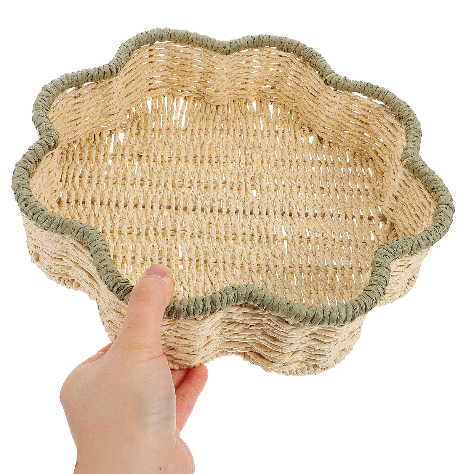Handmade Woven Storage Basket Multi-Purpose Round Lightweight Imitation Rattan Fruit Vegetable Basket Soft Portable Home Office
Handmade Woven Storage Basket Multi-Purpose Round Lightweight Imitation Rattan Fruit Vegetable Basket Soft Portable Home Office