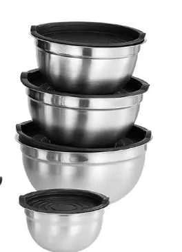4 Pcs Baking Mixing Bowl Stainless Steel Cereal Bowls Multipurpose with Lid Metal Cooking Serving Lids
4 Pcs Baking Mixing Bowl Stainless Steel Cereal Bowls Multipurpose with Lid Metal Cooking Serving Lids