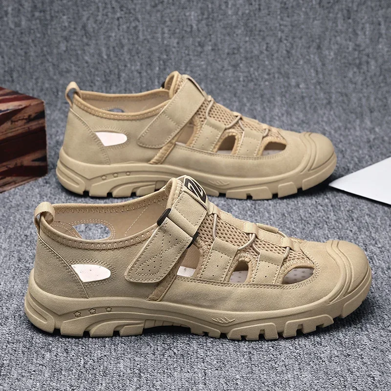 Men's Summer Sandals Loafers Casual Breathable Comfortable Mesh Shoes Vintage Leather Flats Outdoor Beach Shoes Men Shoes
Men's Summer Sandals Loafers Casual Breathable Comfortable Mesh Shoes Vintage Leather Flats Outdoor Beach Shoes Men Shoes