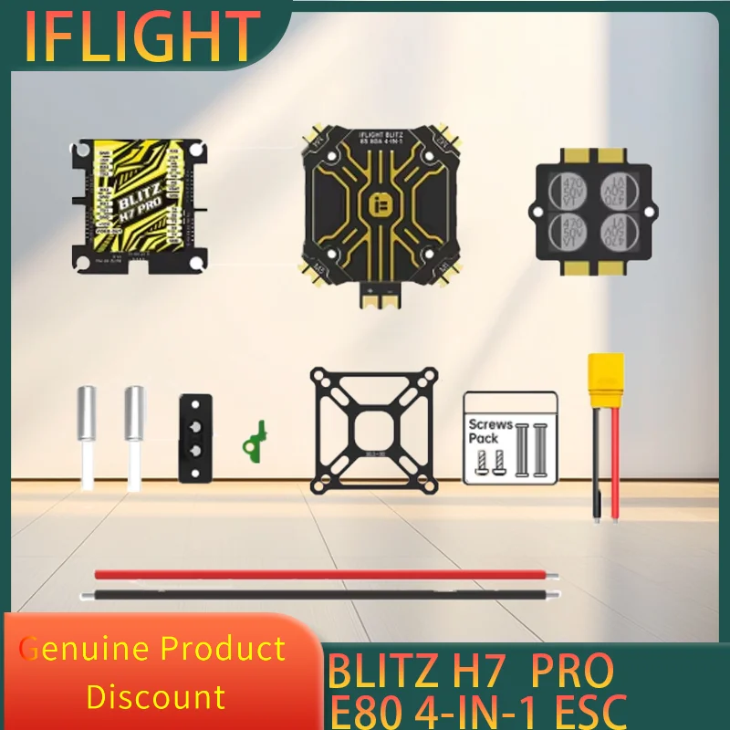 iFlight BLITZ H7 Pro Combo Set with BLITZ E80 Pro 4-IN-1 ESC (With CNC Alum Cover or Without CNC Alum Cover) for FPV Parts
iFlight BLITZ H7 Pro Combo Set with BLITZ E80 Pro 4-IN-1 ESC (With CNC Alum Cover or Without CNC Alum Cover) for FPV Parts