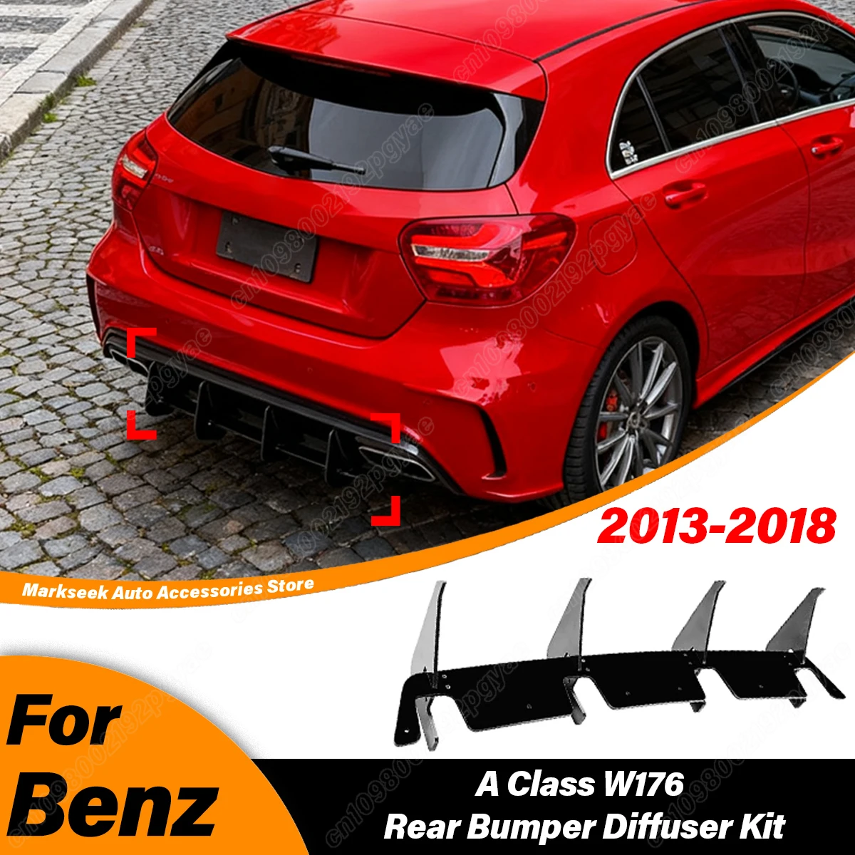 For Benz A Class W176 2013 2014 2015 2016 2017 2018 Car Rear Bumper Diffuser Kit Sports spoiler splitter body modification kit
For Benz A Class W176 2013 2014 2015 2016 2017 2018 Car Rear Bumper Diffuser Kit Sports spoiler splitter body modification kit