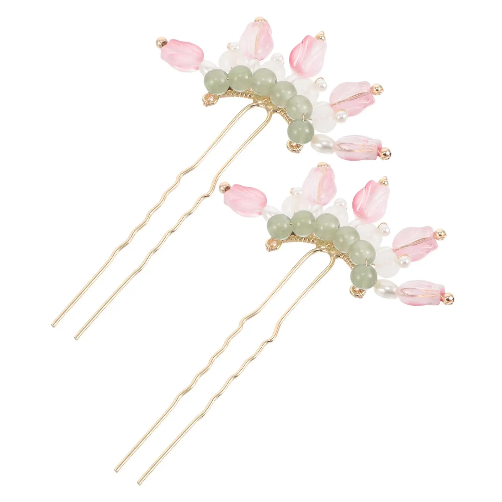 2 Pcs Tulip Hairpin Vintage Simple Hair Accessories Women Hairpins Durable Zinc Alloy Glass Bun Pins Hairstyle
2 Pcs Tulip Hairpin Vintage Simple Hair Accessories Women Hairpins Durable Zinc Alloy Glass Bun Pins Hairstyle