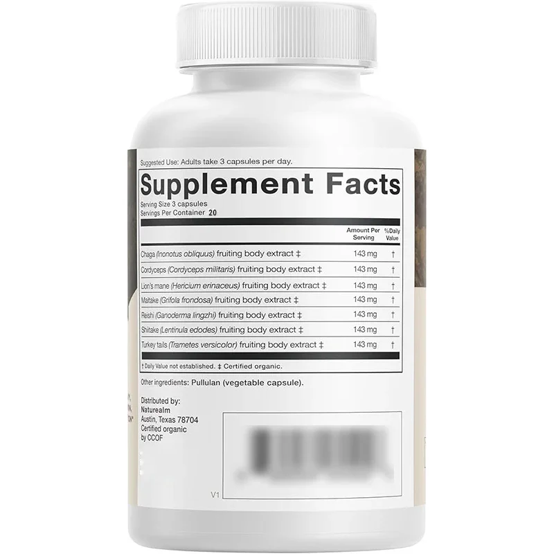 Mushroom Extract Capsules-lion Mane,cordyceps Sinensis,ganoderma Lucidum,turkey Tail,dancing Mushroom, And Mushroom -60 Capsules
Mushroom Extract Capsules-lion Mane,cordyceps Sinensis,ganoderma Lucidum,turkey Tail,dancing Mushroom, And Mushroom -60 Capsules