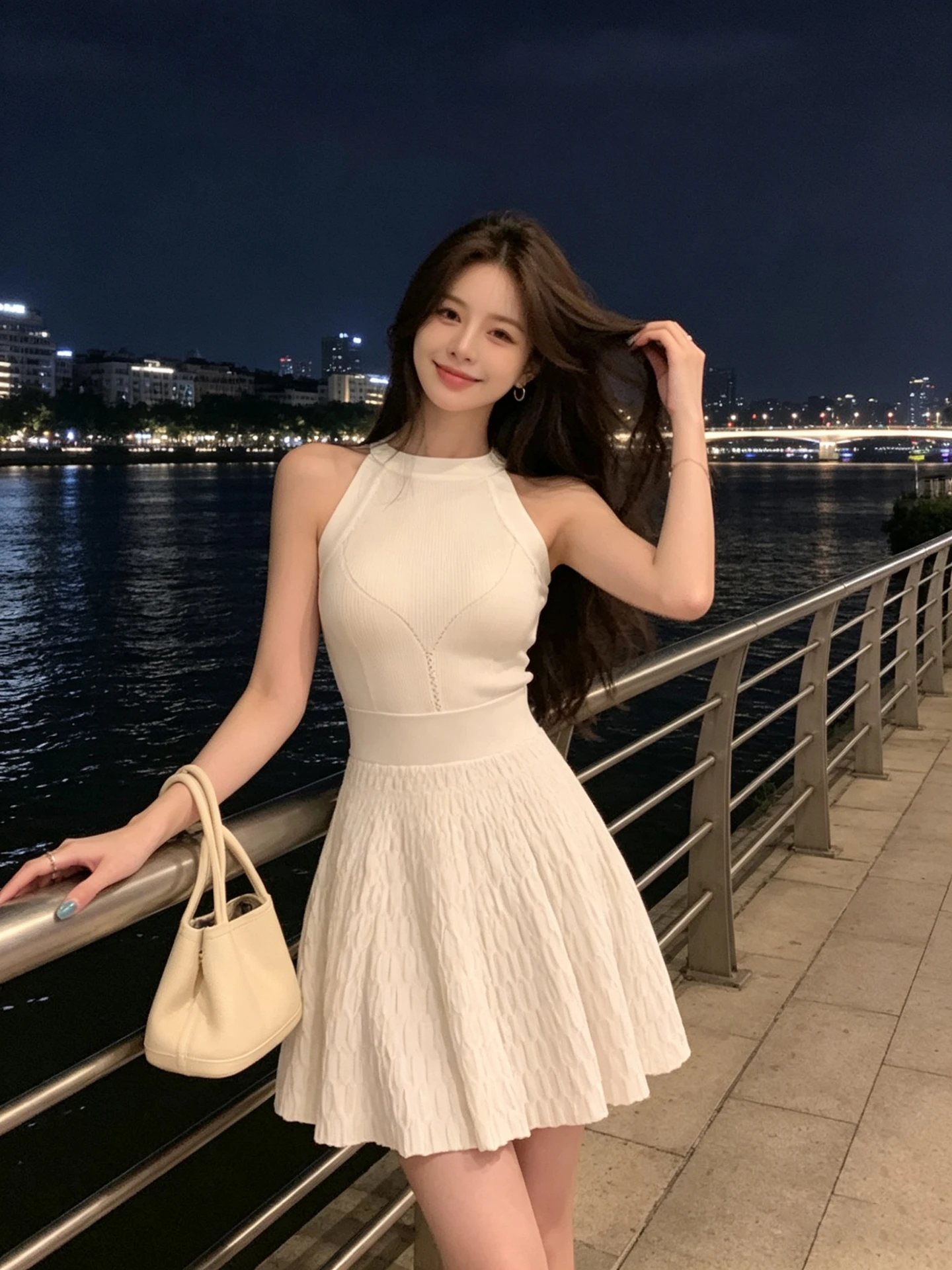 Korean Style Sleeveless Knitted Dress Neck Hanging Waist Cinching A-Line Skirt for Women Breathable Comfortable Spring S...
Korean Style Sleeveless Knitted Dress Neck Hanging Waist Cinching A-Line Skirt for Women Breathable Comfortable Spring S...