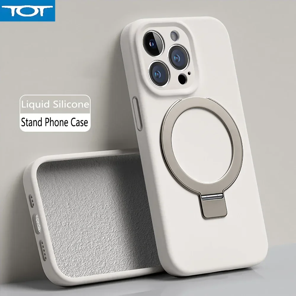 For Magsafe Stand Liquid Silicone Case For iPhone 16 15 12 13 14 Pro Max 11 16 Plus Cover For iphone 16 Pro Max Case Accessories
For Magsafe Stand Liquid Silicone Case For iPhone 16 15 12 13 14 Pro Max 11 16 Plus Cover For iphone 16 Pro Max Case Accessories