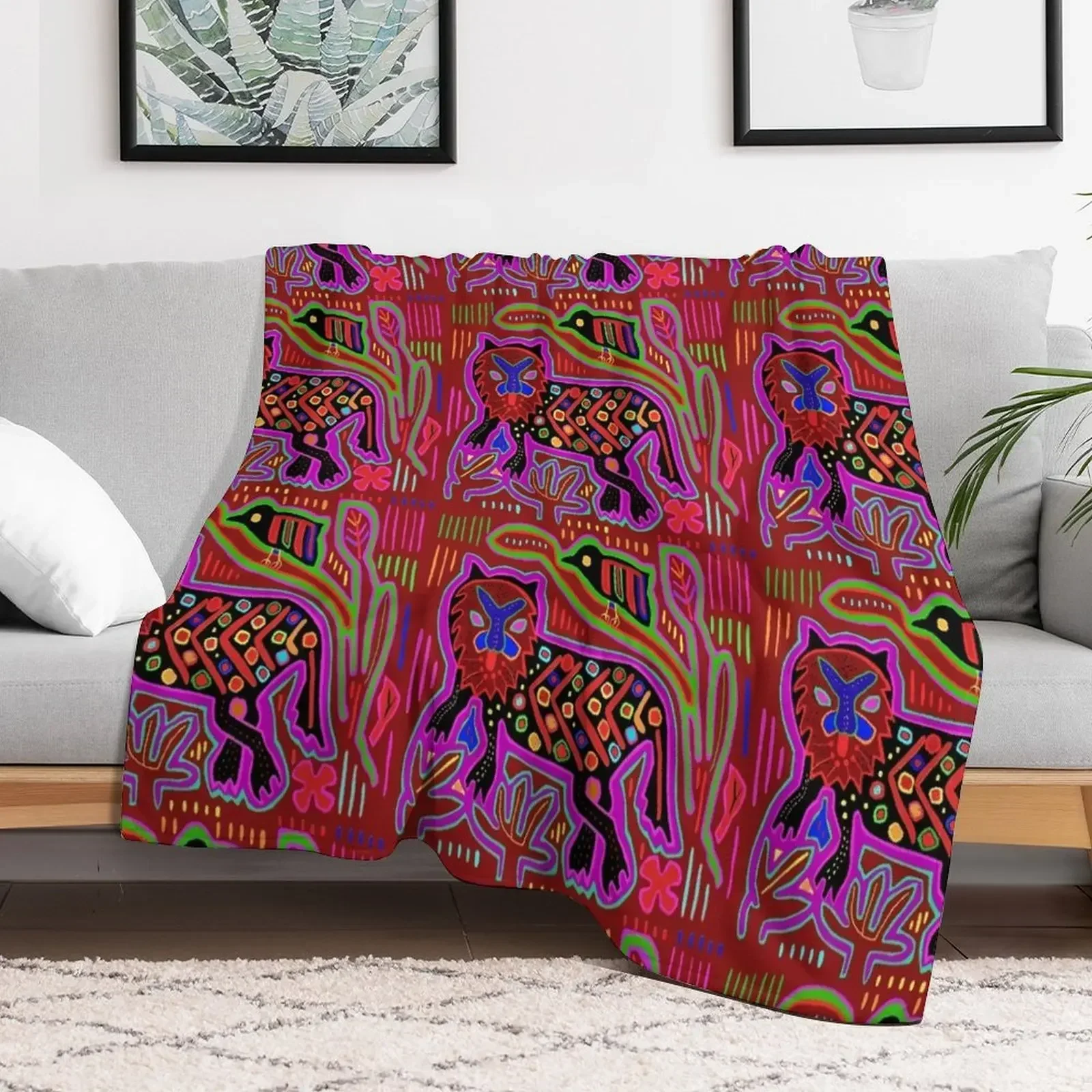 KUNA INDIAN FELINE Throw Blanket Decorative Beds Luxury Throw decorative Sofas Blankets
KUNA INDIAN FELINE Throw Blanket Decorative Beds Luxury Throw decorative Sofas Blankets