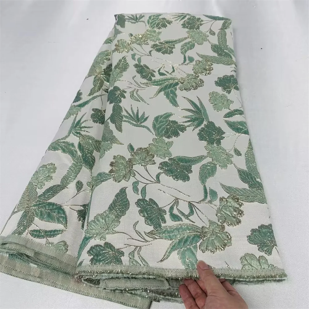 Latest African Jacquard Brocade Fabric Nigerian Floral Damask Cloth Gilding Lace Material Brocard Tissu 5 Yard For Dress WB9
Latest African Jacquard Brocade Fabric Nigerian Floral Damask Cloth Gilding Lace Material Brocard Tissu 5 Yard For Dress WB9
