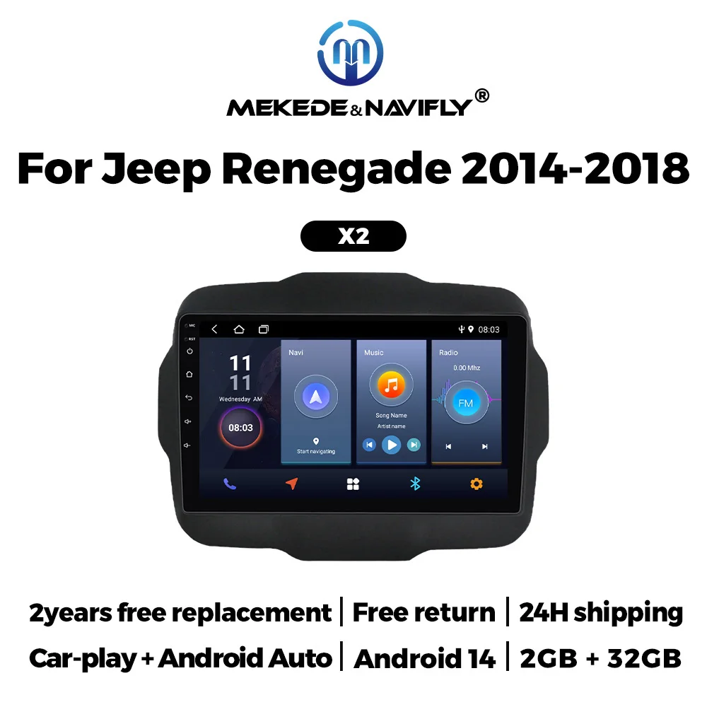 9Inch Android 14 Auto Car Intelligent System Car Radio Multimedia Player Carplay GPS Navigation DSP For Jeep Renegade 2014 -2018
9Inch Android 14 Auto Car Intelligent System Car Radio Multimedia Player Carplay GPS Navigation DSP For Jeep Renegade 2014 -2018