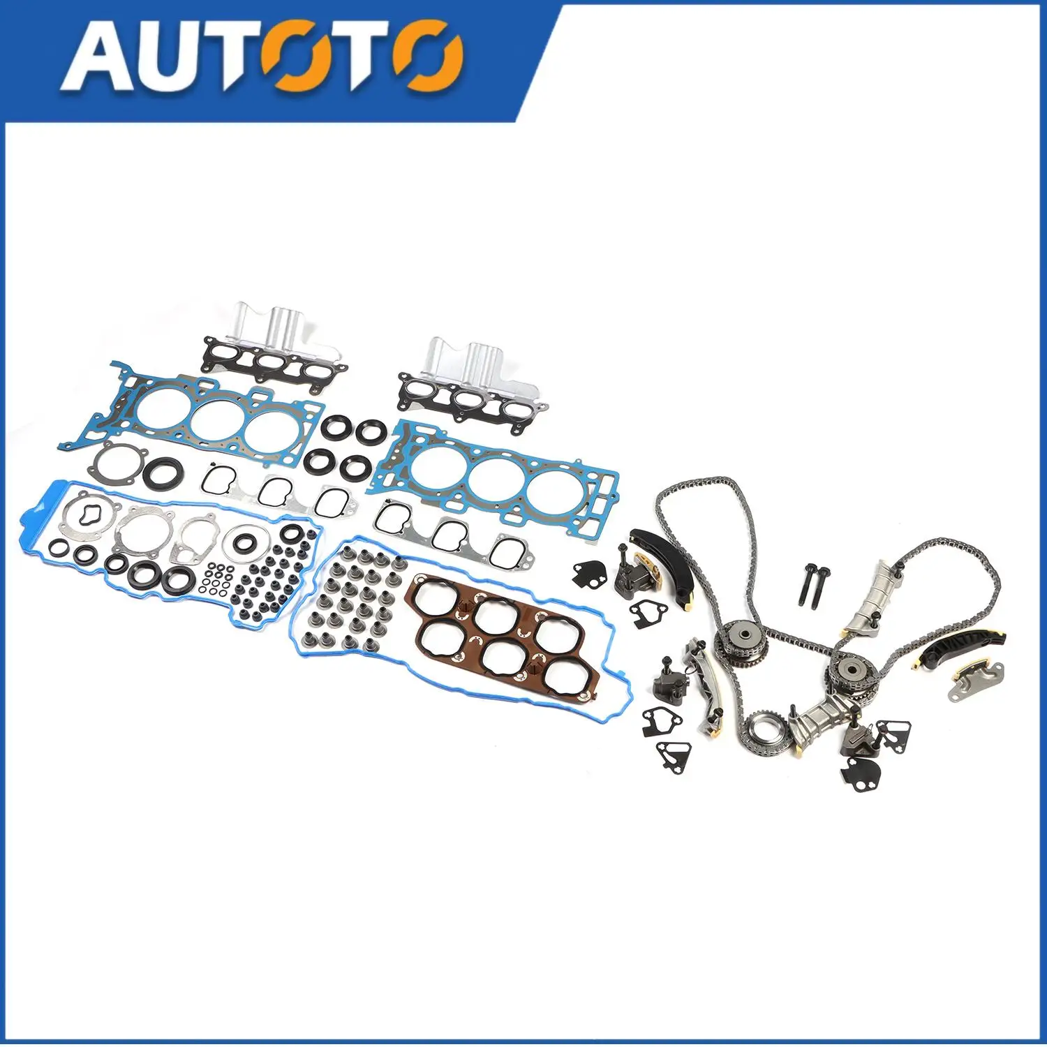 9-4272SG 14-Piece Timing Chain Kit Head Gasket Set FOR Buick Enclave Acadia Traverse 3.6L 2007-2011 Engine
9-4272SG 14-Piece Timing Chain Kit Head Gasket Set FOR Buick Enclave Acadia Traverse 3.6L 2007-2011 Engine